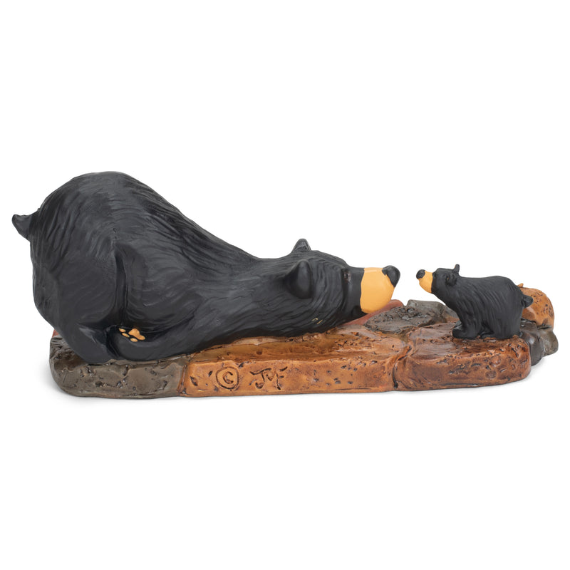 DEMDACO Little Bear Black Bear 2 x 6 Hand-cast Resin Figurine Sculpture