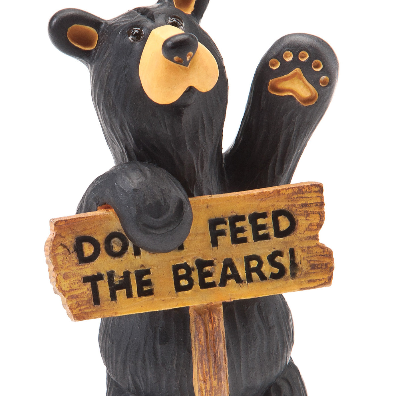 DEMDACO Dont Feed The Bears Mini Black Bear 3 x 2 Hand-cast Resin Figu