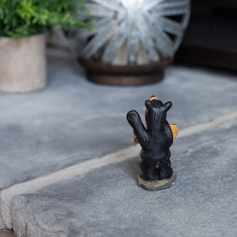 DEMDACO Dont Feed The Bears Mini Black Bear 3 x 2 Hand-cast Resin Figurine Sculpture