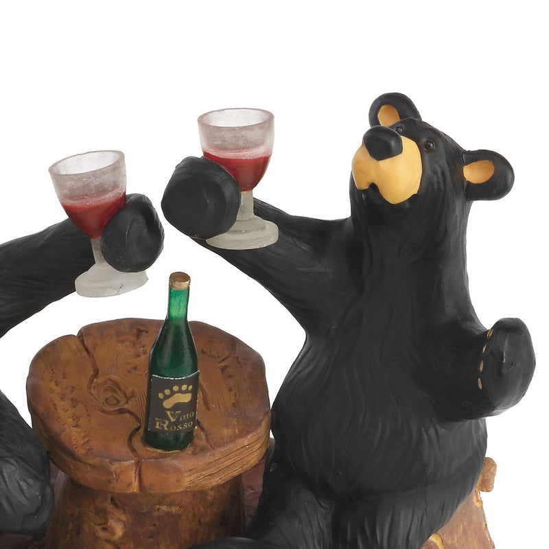 Uncorked Black Bear 5 x 6 Hand-cast Resin Figurine Sculpture