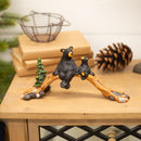 DEMDACO The Bridge Black Bear 4 x 11 Hand-cast Resin Figurine Sculpture