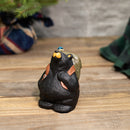 DEMDACO Walk About Black Bear 5.5 x 3.5 Hand-cast Resin Figurine Sculpture