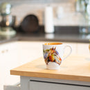 DEMDACO Dean Crouser Horse Head Watercolor Brown On White 16 Ounce Glossy Stoneware Mug With Handle