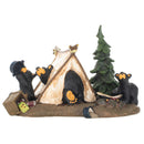 DEMDACO Camp Runamuck Bear Black Bear 5 x 7.5 Hand-cast Resin Figurine Sculpture