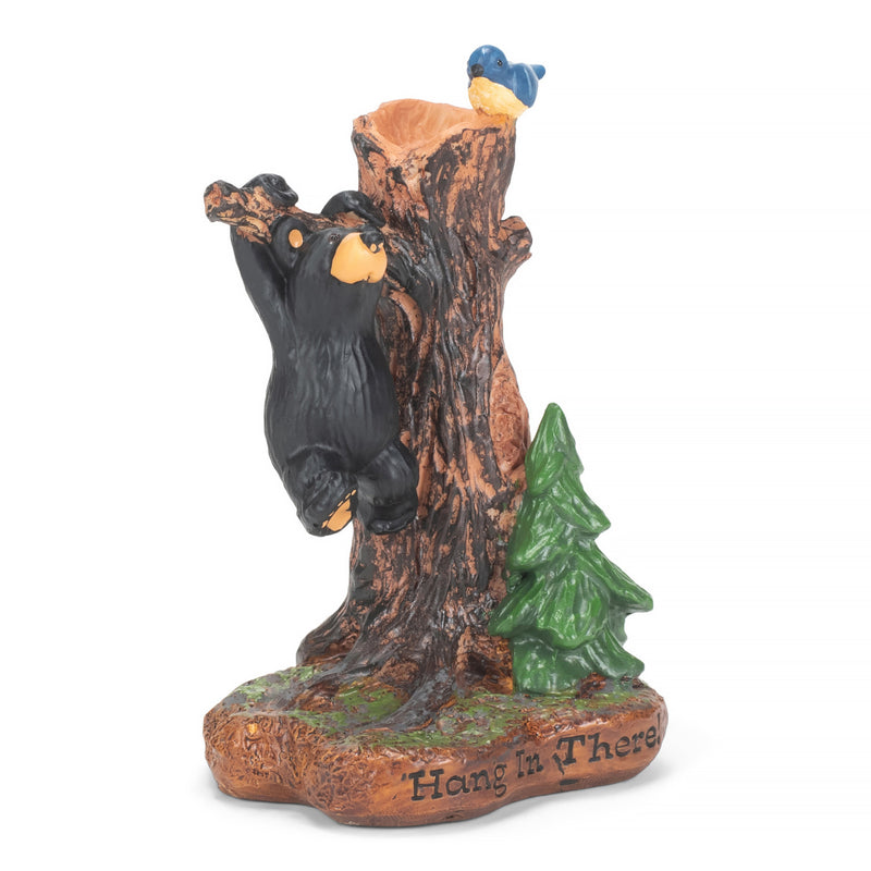 DEMDACO Hang in There Mini Black Bear 4.5 x 3 Hand-cast Resin Figurine Sculpture