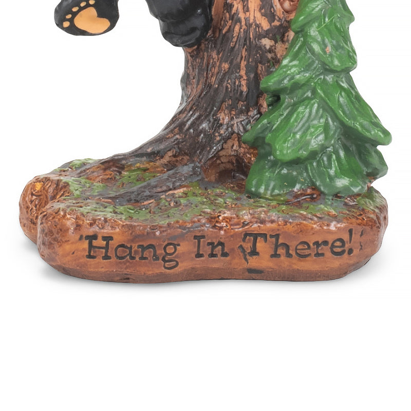 DEMDACO Hang in There Mini Black Bear 4.5 x 3 Hand-cast Resin Figurine Sculpture