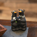DEMDACO Wedding Couple Black Bear 6 x 4.5 Hand-cast Resin Figurine Sculpture
