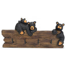 Black Bear Family 3.5 x 7.5 Hand-cast Resin Figurine Key Holder