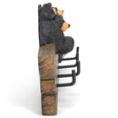 Black Bear Family 3.5 x 7.5 Hand-cast Resin Figurine Key Holder