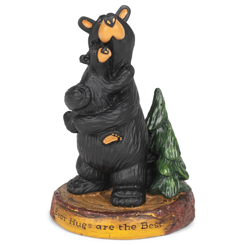 DEMDACO Bear Hugs Black Bear 5 x 3.5 Hand-cast Resin Figurine Sculpture