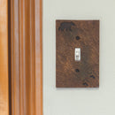 Demdaco Bear and Tracks Rustic Hand-Cast Single Switch Plate Cover