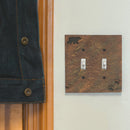 DEMDACO Bear and Tracks Rustic Hand-Cast Double Switch Plate Cover