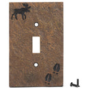 DEMDACO Moose and Tracks Rustic Hand-Cast Single Switch Plate Cover