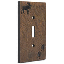DEMDACO Moose and Tracks Rustic Hand-Cast Single Switch Plate Cover