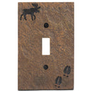 DEMDACO Moose and Tracks Rustic Hand-Cast Single Switch Plate Cover