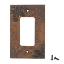 Pinecone Rustic Hand-Cast Single Paddle Rocker Switch Plate Cover