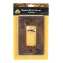 Pinecone Rustic Hand-Cast Single Paddle Rocker Switch Plate Cover