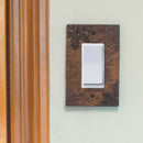 Pinecone Rustic Hand-Cast Single Paddle Rocker Switch Plate Cover