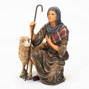Shepherds, Sheep and Angel 14 inch Christmas Nativity Set
