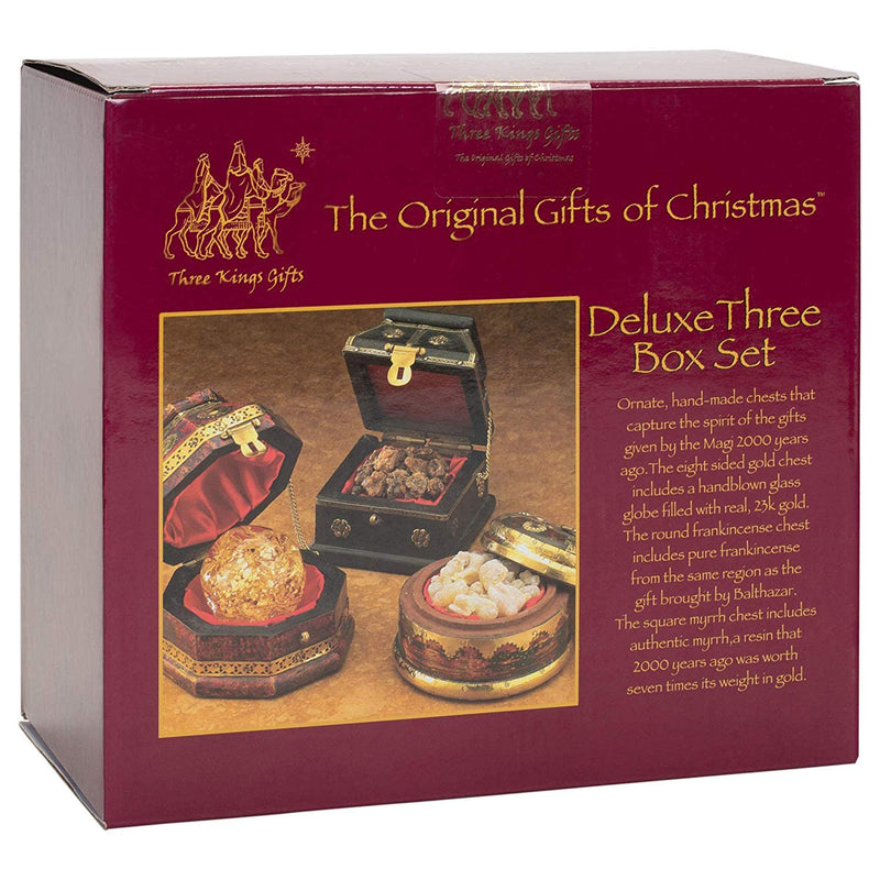 Three Kings Gifts The Original Gifts of Christmas 3 Box Set Deluxe Gold Frankincense & Myrrh