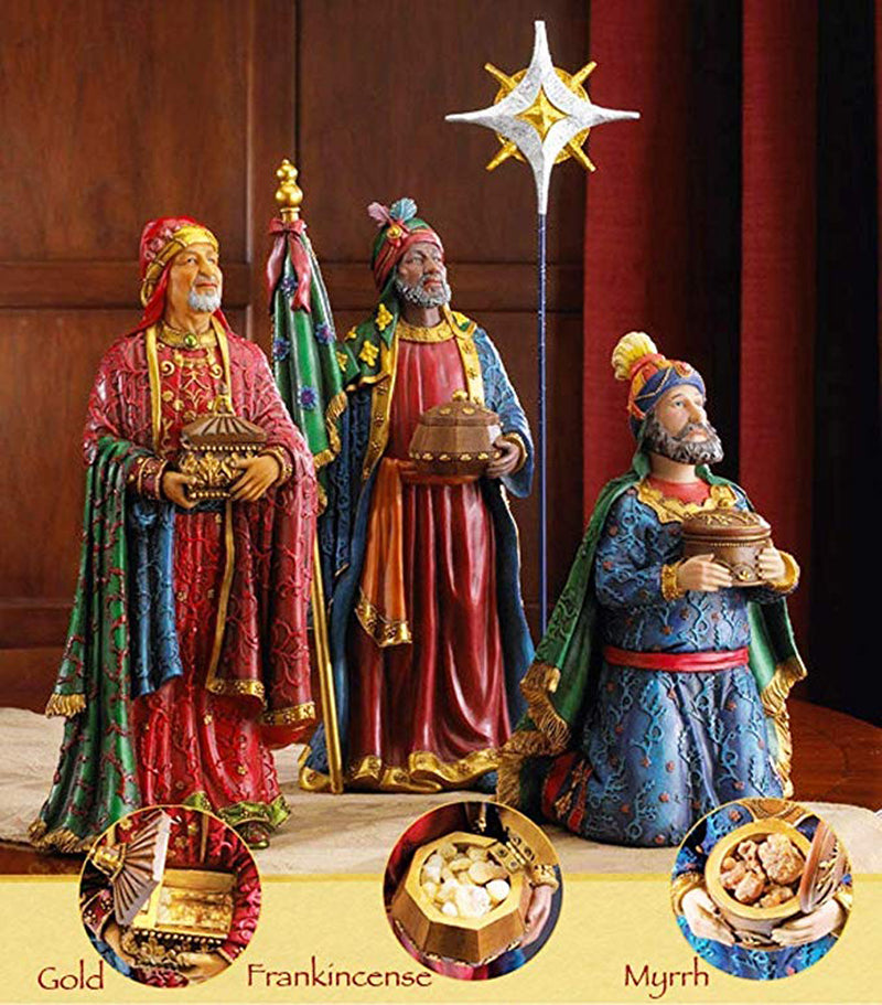 Three Kings Gifts Real Life Christmas Nativity Set , 14 Inch