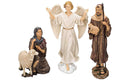 Set of 11 Nativity Figurines with Real Gold, Frankincense and Myrrh - 10 inch Scale
