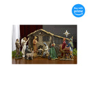 16 Piece Deluxe Edition Christmas Nativity Set with Real Frankincense Gold and Myrrh - 10 inch Scale