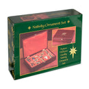 Set of 13 Christmas Nativity Ornaments in Cherry Wood Collectible Satin Lined Box