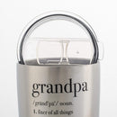 Elanze Designs Grandpa Family Definition Jumbo 30 Ounce Stainless Steel Travel Mug with Lid
