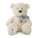 Nat and Jules The Lords Prayer Bear With Ribbon, Cross Childrens Plush Stuffed Animal