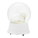 DEMDACO Jesus Loves Me White Silver Toned 6 x 4 Resin Stone Musical Water Snow Globe