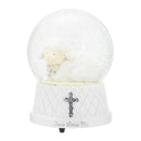 DEMDACO Jesus Loves Me White Silver Toned 6 x 4 Resin Stone Musical Water Snow Globe