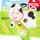 DEMDACO Happy Barnyard Friends Corn Rustic Red Childrens Musical Soft Book Toy