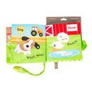 DEMDACO Happy Barnyard Friends Corn Rustic Red Childrens Musical Soft Book Toy