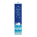 Whale on Ocean Blue Childrens Canvas Growth Chart with Stickers
