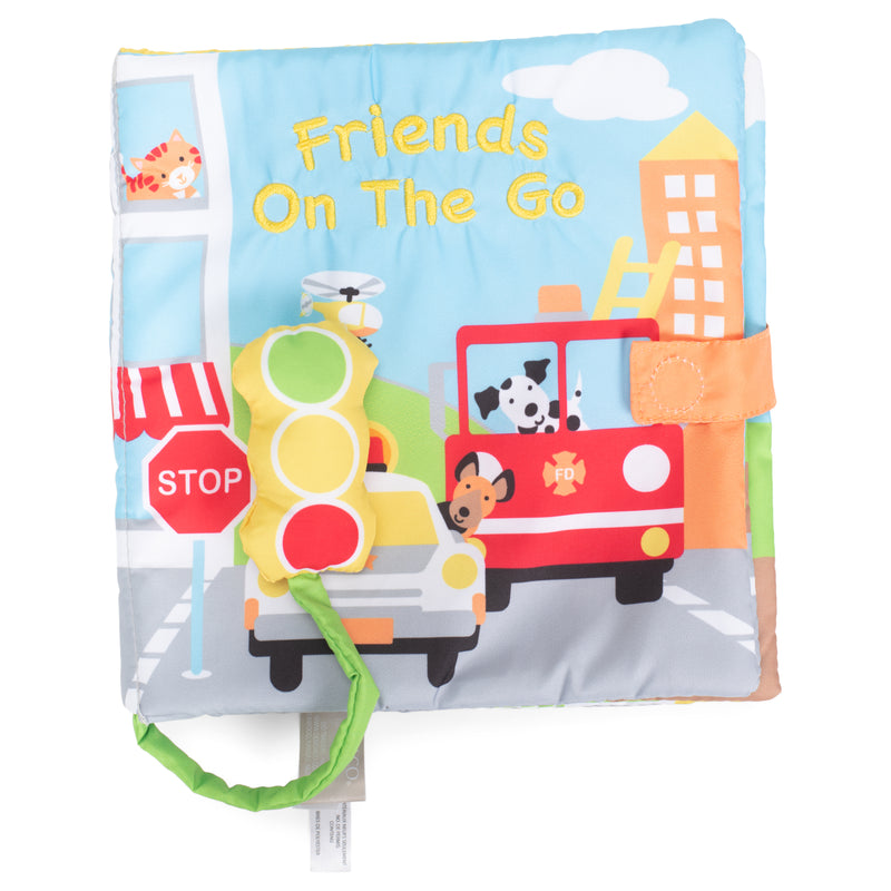 DEMDACO Smiling Friends On The Go Stoplight City Hues Childrens Musical Soft Book Toy