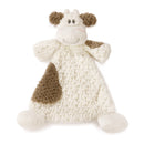 Moozer Cow Brown Spotted Childrens Plush Rattle Blankie