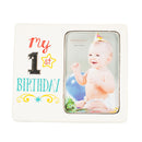 My 1st Birthday 8 x 7 Ceramic with metal accents Picture Frame