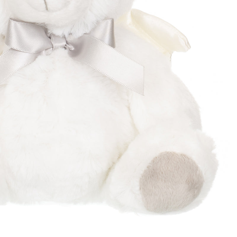 DEMDACO Angel Bear With Silver Crown Soft White Childrens Plush Stuffed Animal