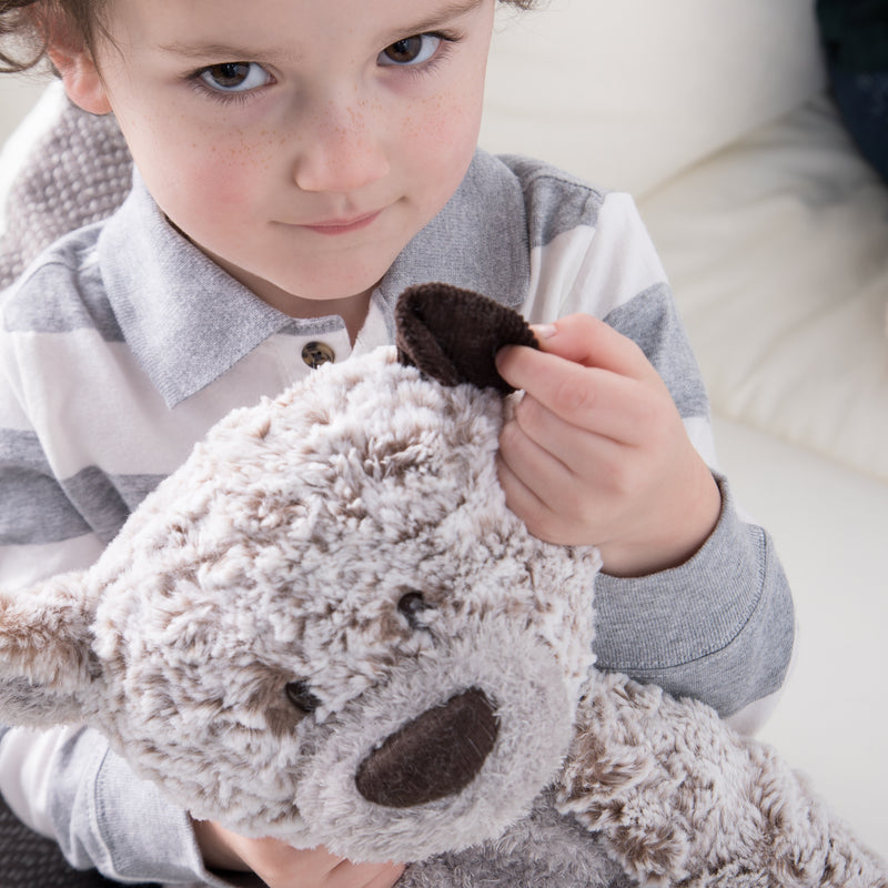 DEMDACO Giving Bear with Corduroy Ear Childrens Plush Stuffed Animal Toy