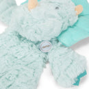 DEMDACO Darcy Dinosaur Aqua Blue Childrens Plush Rattle Blankie
