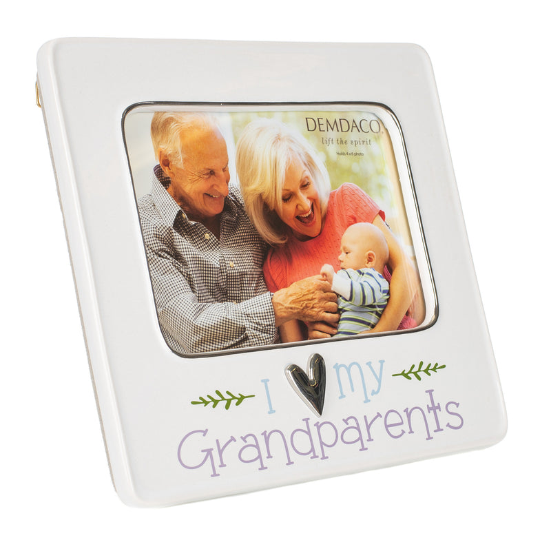 DEMDACO Grandparents 8 x 7 Ceramic with Metal Accents Picture Frame