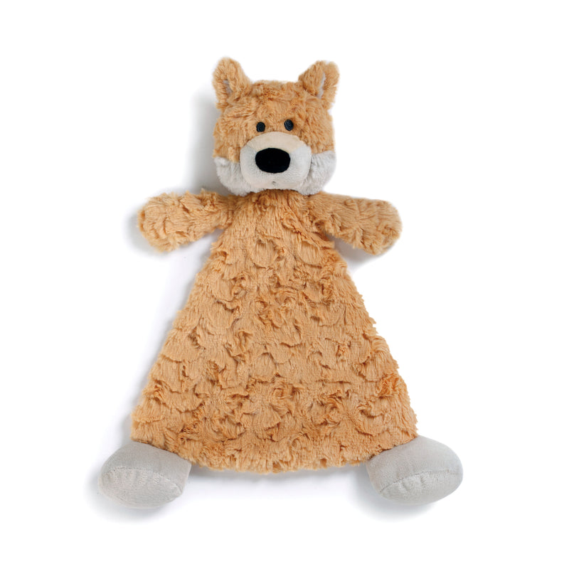 DEMDACO Fitzgerald Fox Brown Childrens Plush Rattle Blankie