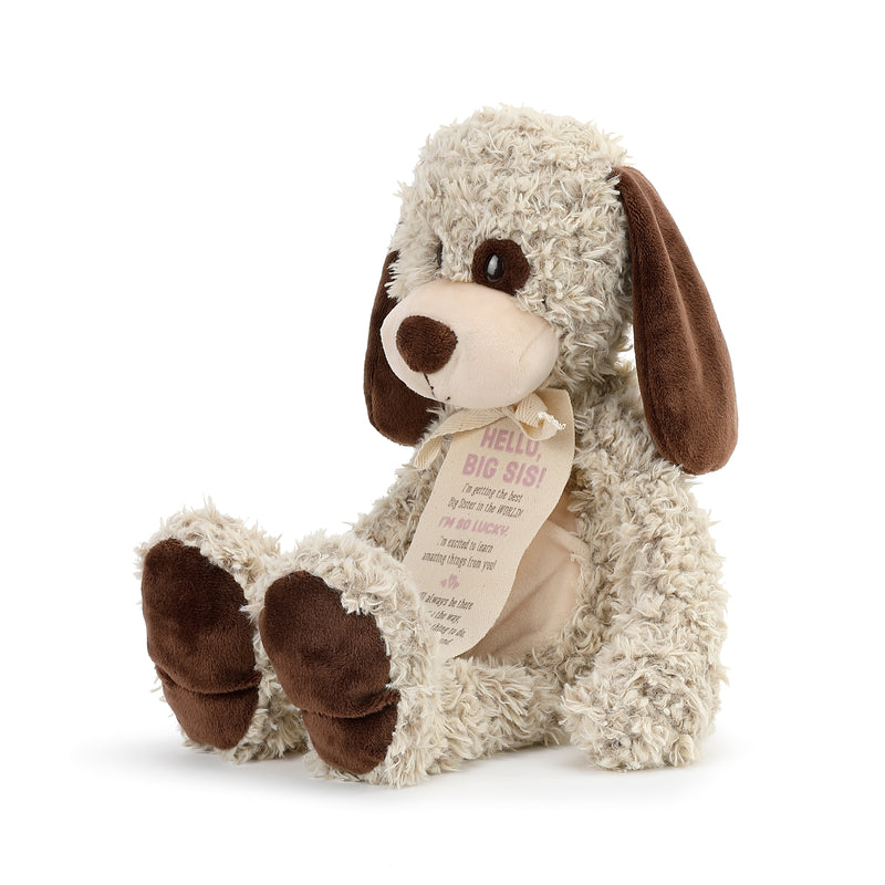 DEMDACO Big Sister Puppy Soft Brown 13 inch Plush Material Stuffed Animal Figure Toy