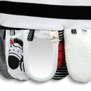 DEMDACO Mommy & Me Fabric Activity Scarf (Black and White Stripes)
