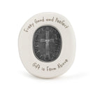 Gift from Above Medallion Tooth Curl Cream 3 x 3 Stoneware Baby Keepsake Box