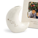 DEMDACO Love You to The Moon Glossy White 6 x 6 Ceramic Stoneware Childrens Toy Coin Piggy Bank
