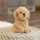 DEMDACO Labradoodle 5.5 Inch Childrens Plush Beanbag Stuffed Animal Toy, Light Brown