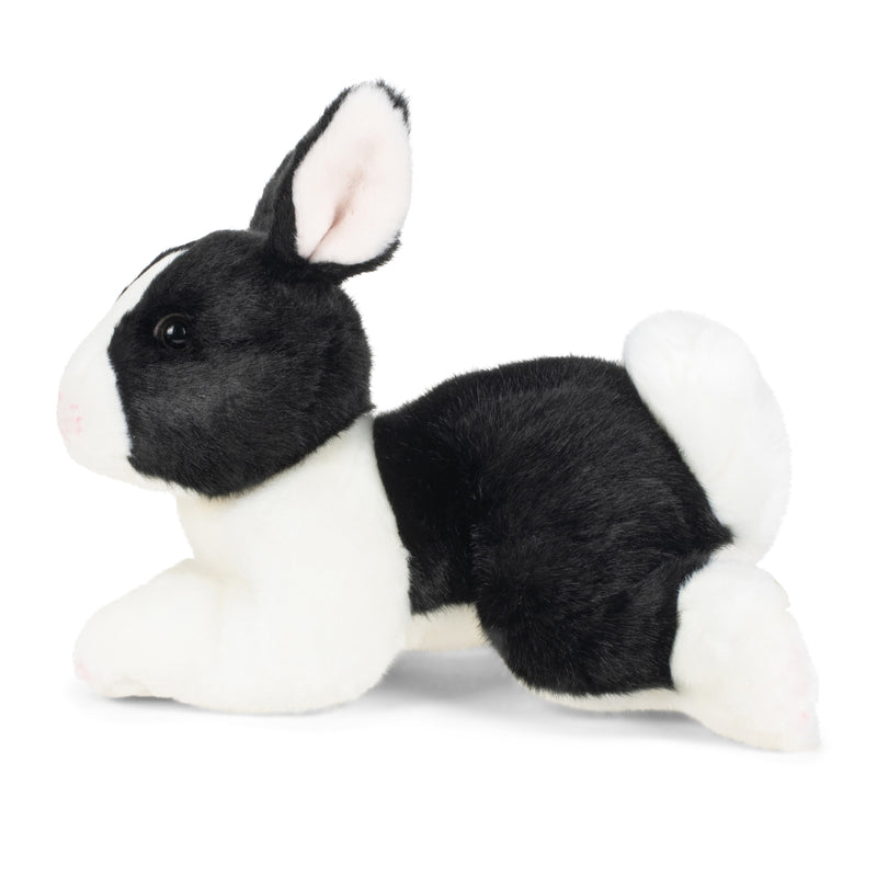 DEMDACO Dutch Bunny Large Black and White 11 Inch Plush Figure