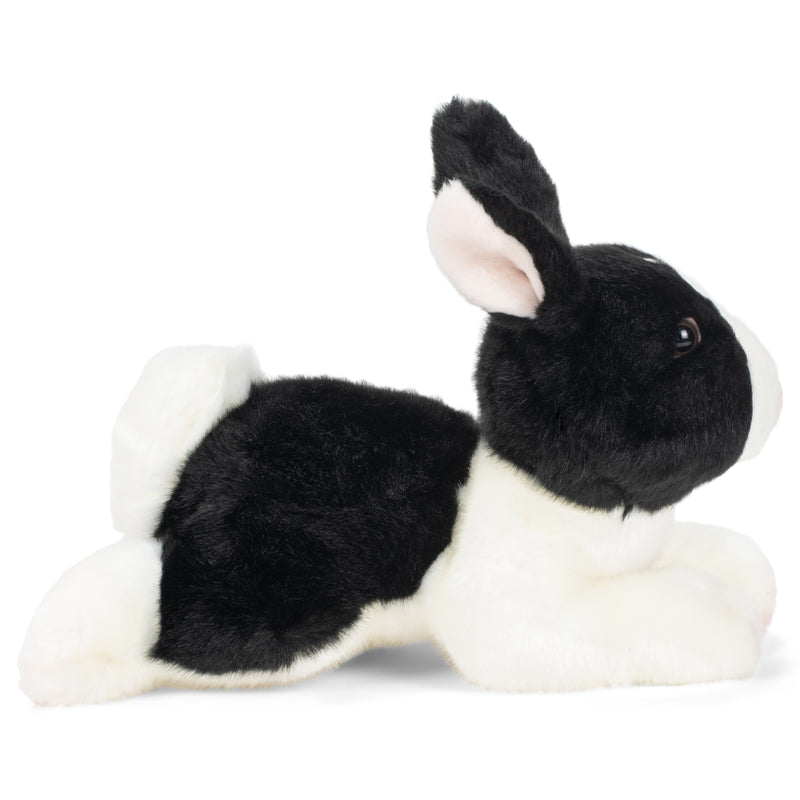 DEMDACO Dutch Bunny Large Black and White 11 Inch Plush Figure